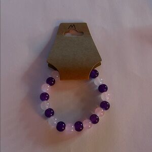 Size medium, handmade glass bead bracelet